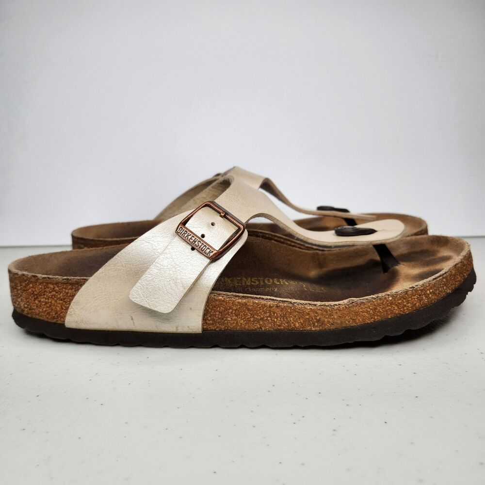 Birkenstock Gizeh Thong Sandals, Ivory Women's Size EU 41 US 10 Normal Width